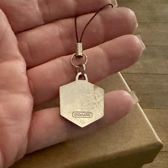 Coach White & Black Enamel Dice Wristlet Bag Charm Keychain Lanyard - Picture 7 of 7